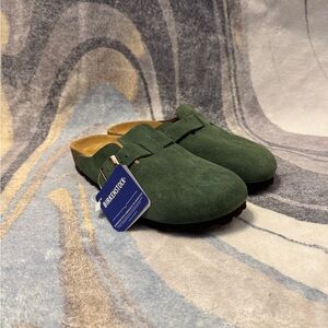 Birkenstock Boston Clog Suede Sandal Thyme Women’s Size 7 8 or 9